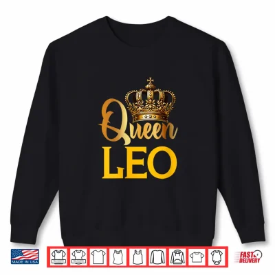 Womens Queen Leo Lion Zodiac Sign Crown Shirt 2 Sweatshirt Womens Queen Leo Lion Zodiac Sign Crown Shirt