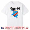 Congo Dr Flag Map Script Athletic Men Women Youths Shirt