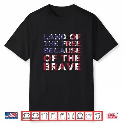 Land Of The Free Because Of The Brave Comfort Colors Crop Top Shirt