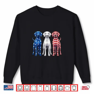 Sweatshirt 250 Anniversary USA Shirt Dog Weimaraner 4th of July Shirt