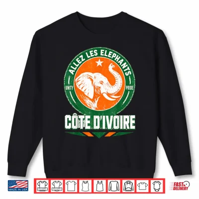 Allez Les Elephants Côte D'Ivoire Fan Shirt 2 Sweatshirt Allez Les Elephants Cote DIvoire Fan Shirt 1