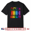 Equality Rainbow Books And Flowers Love Peace Lgbtq Pride Shirt