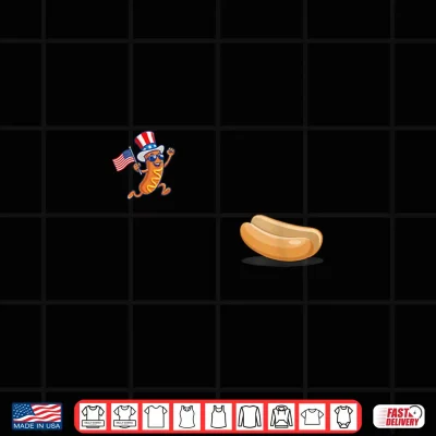Design Freedom Dive Hotdog Funny Patriotic Hotdog Jumping Into Bun Shirt