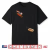 Hotdog Freedom Dive Patriotic Hot Dog Skydiving Into Bun Shirt