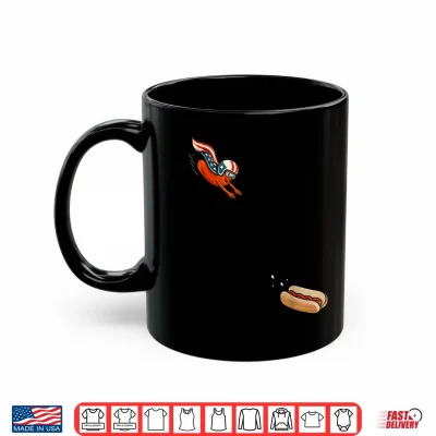 Mug Hotdog Freedom Dive Patriotic Hot Dog Skydiving Into Bun Shirt