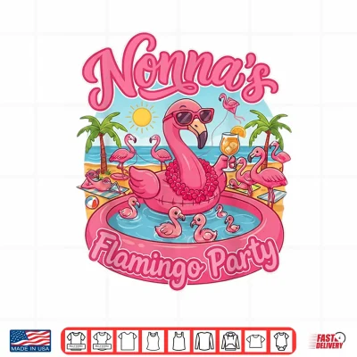 Design Nonnas Flamingo Party Family Reunion Shirt