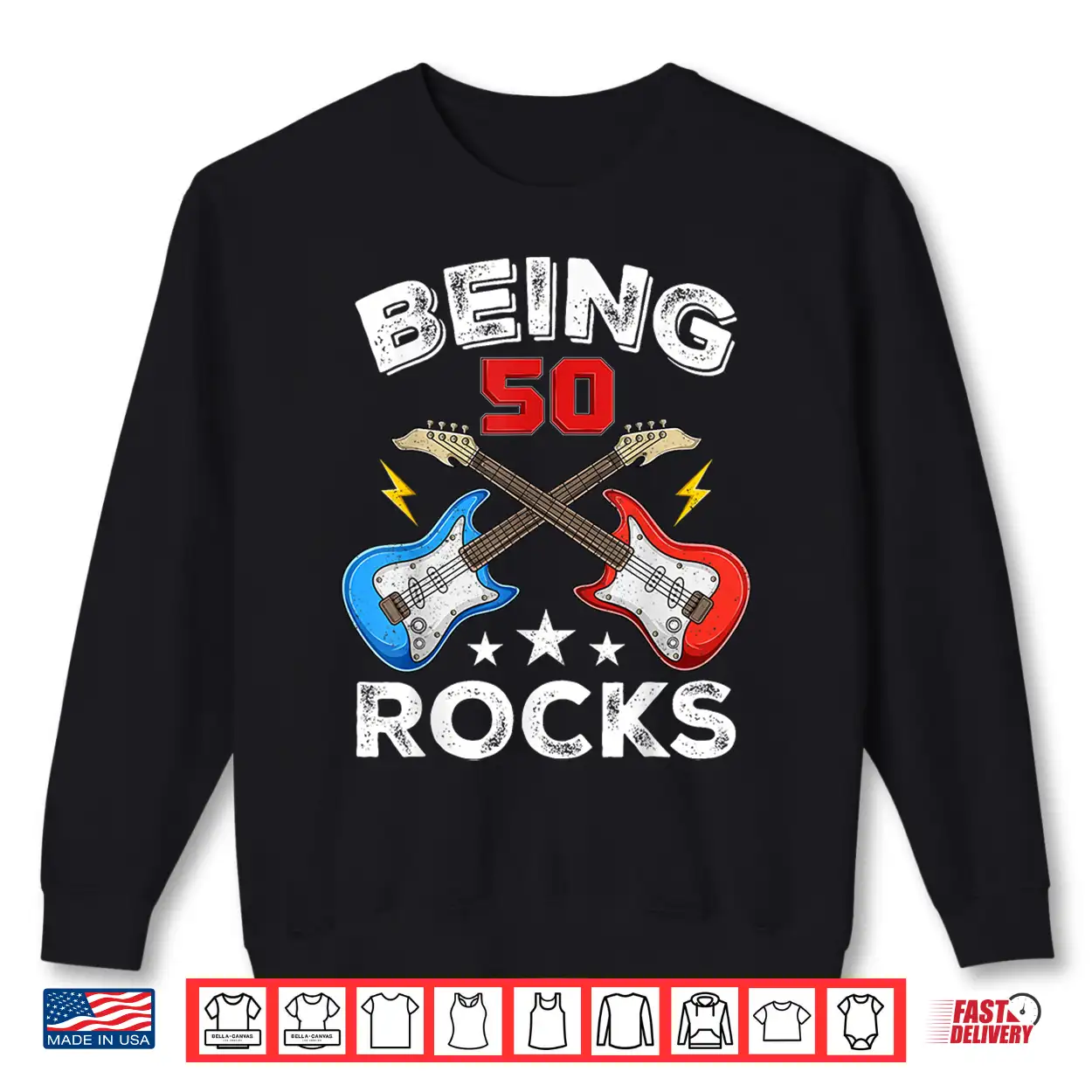 Being 50 Rocks Guitar Funny 50Th Birthday Shirt Being 50 Rocks Guitar Funny 50Th Birthday Shirt