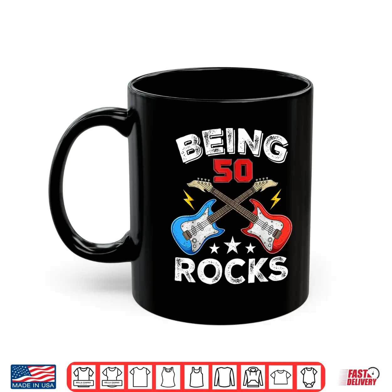 Being 50 Rocks Guitar Funny 50Th Birthday Shirt Being 50 Rocks Guitar Funny 50Th Birthday Shirt