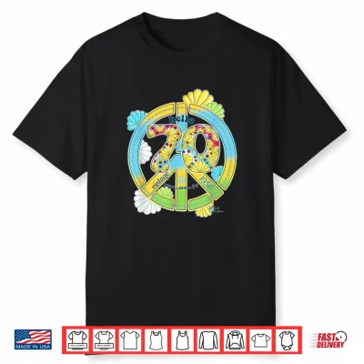 Born In 1956 Colorful Flower Power Retro Number Art Shirt