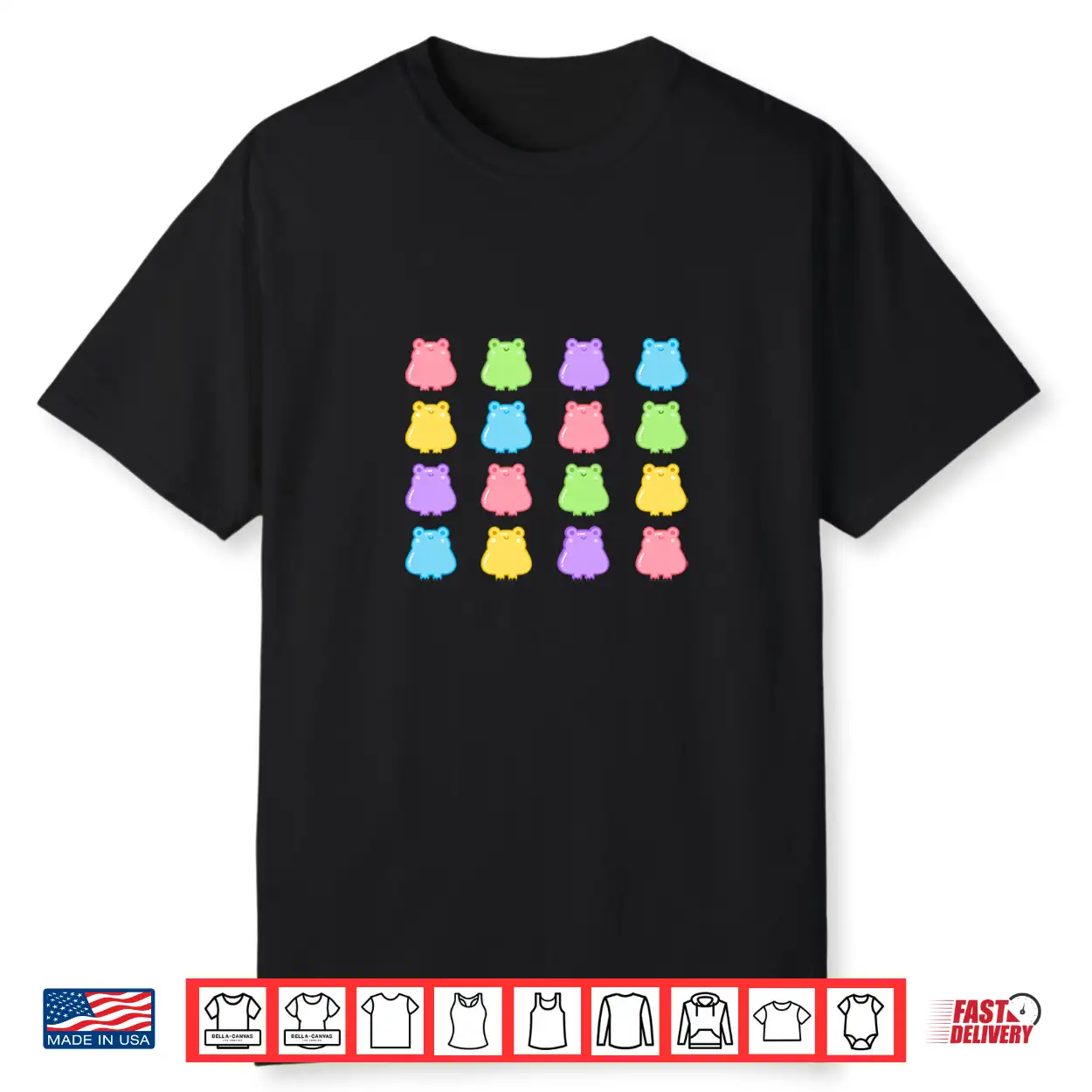 Cute Kawaii Pastel Gummy Frogs Shirt Cute Kawaii Pastel Gummy Frogs Shirt