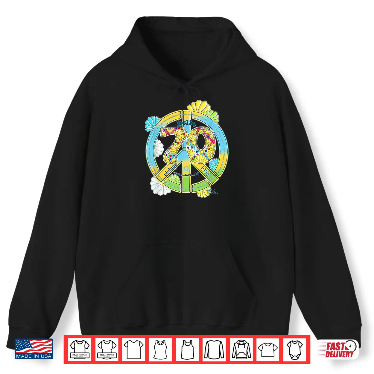 Born In 1956 Colorful Flower Power Retro Number Art Shirt Born In 1956 Colorful Flower Power Retro Number Art Shirt