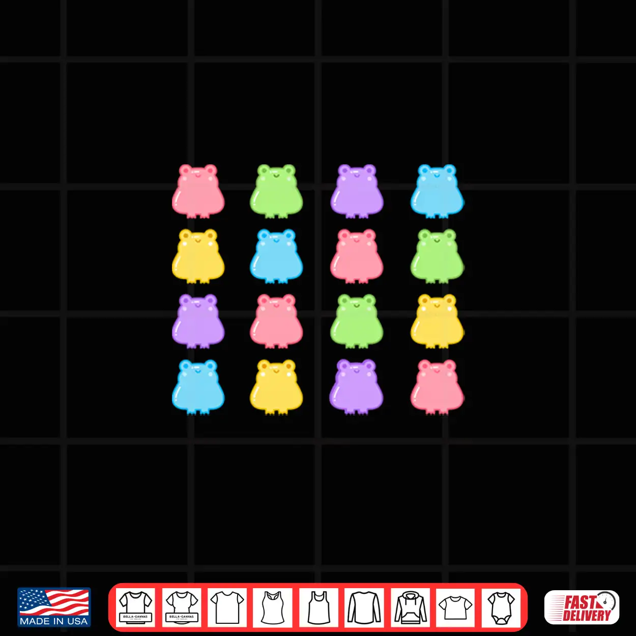 Cute Kawaii Pastel Gummy Frogs Shirt Cute Kawaii Pastel Gummy Frogs Shirt