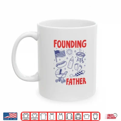Mug Fathers Day Pregnancy Announcement Baby Founding Fathers Shirt