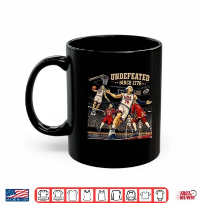 Mug George Washington Play Basketball USA Undefeated Since 1776 Shirt
