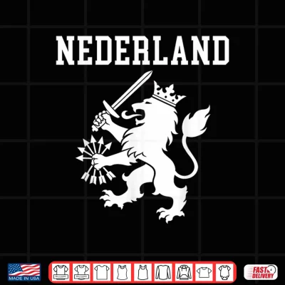 Design Holland Nederland Flag Dutch Lion Netherlands Pride Shirt
