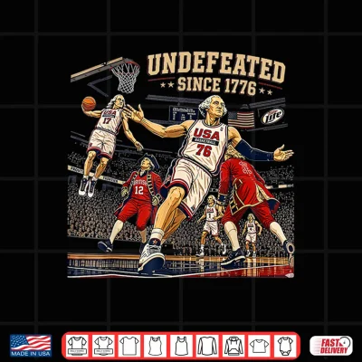 Design George Washington Play Basketball USA Undefeated Since 1776 Shirt
