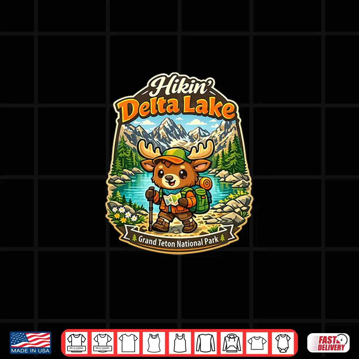 Grand Teton National Park Kawaii Moose Hikin’ Delta Lake Premium Tri Blend Shirt Grand Teton National Park Kawaii Moose Hikin’ Delta Lake Premium Tri Blend Shirt