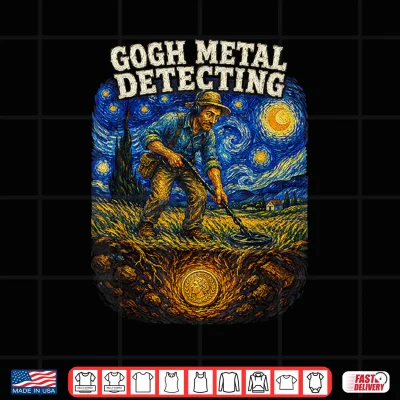 Design Gogh Metal Detecting Van Gogh Art Shirt