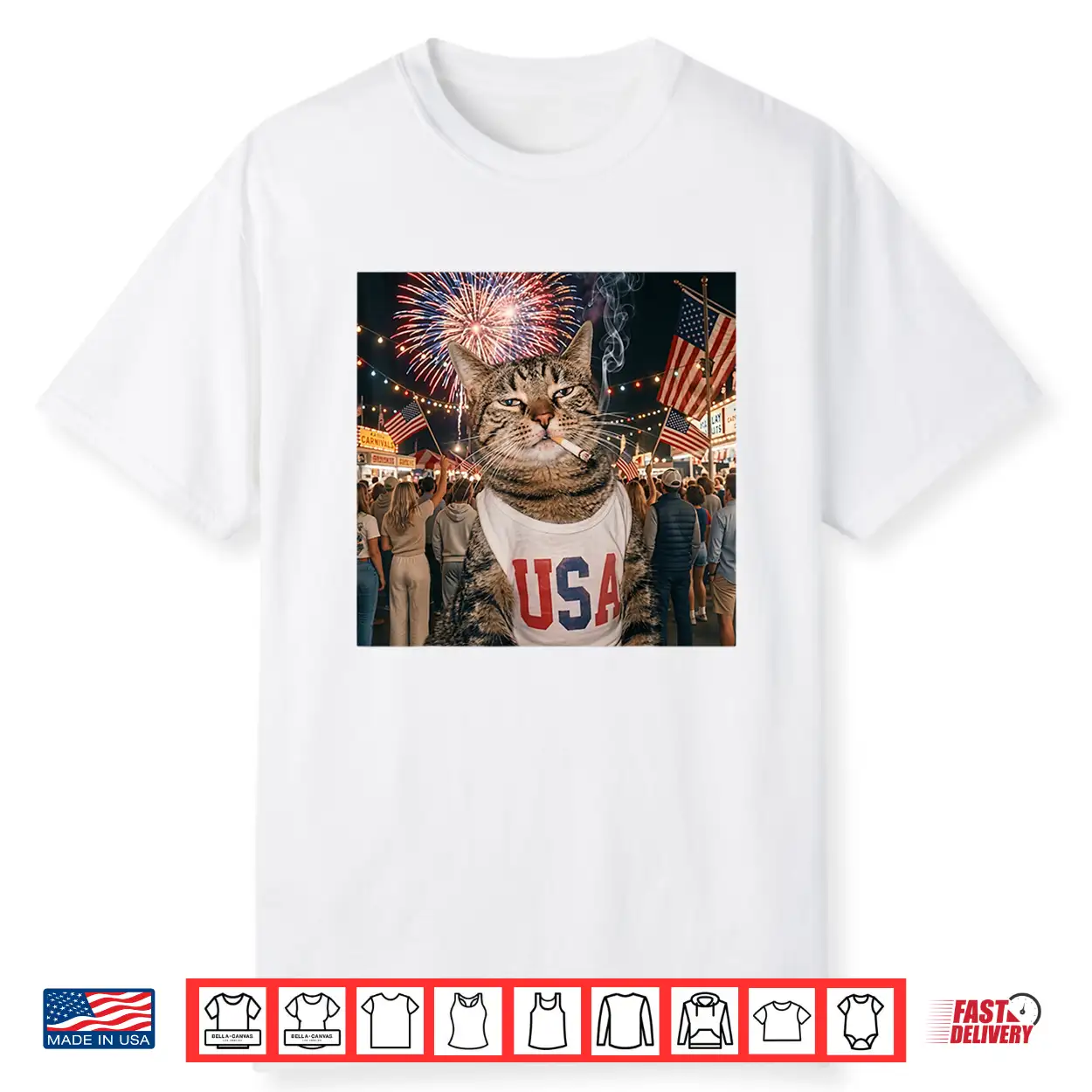 July 4Th Patriotic Cat Smoking Cigarette Meme 250 Years Shirt July 4Th Patriotic Cat Smoking Cigarette Meme 250 Years Shirt