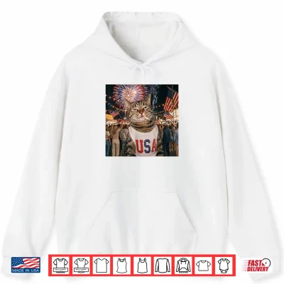 July 4Th Patriotic Cat Smoking Cigarette Meme 250 Years Shirt 1 Hoodie July 4th Patriotic Cat Smoking Cigarette Meme 250 Years Shirt