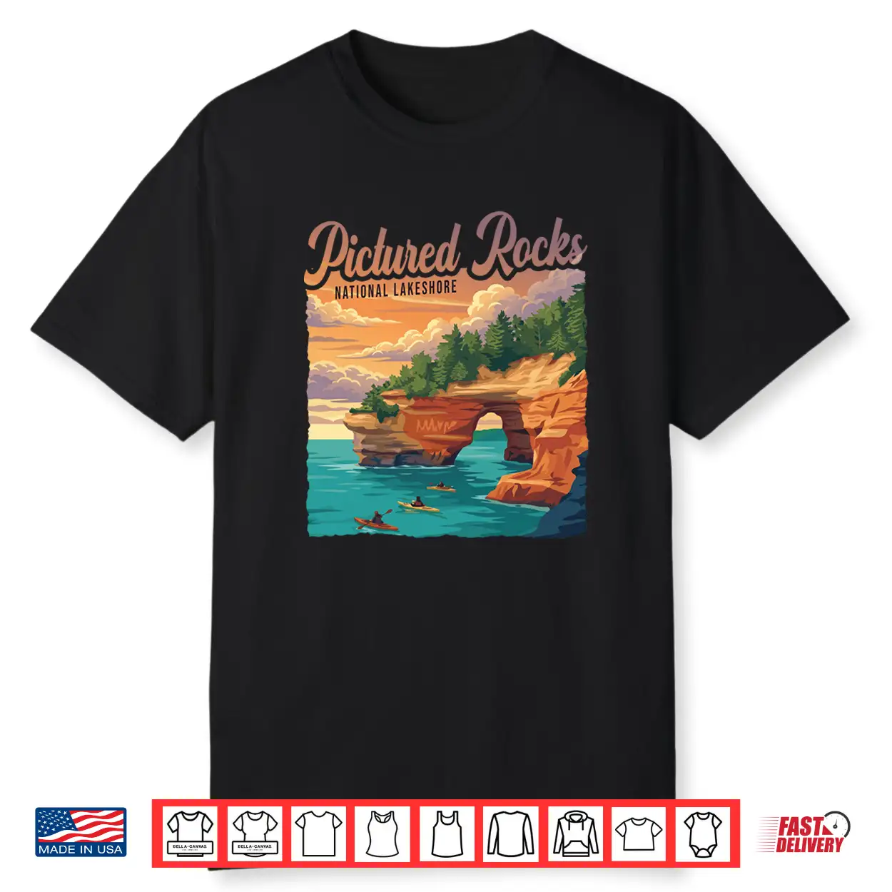 Pictured Rocks National Lakeshore Kayaking Camping Outdoor Performance Shirt Pictured Rocks National Lakeshore Kayaking Camping Outdoor Performance Shirt