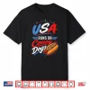 Usa Runs On Coney Dogs Fun Tee Patriotic Hot Dog Sausages Shirt