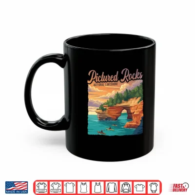 Pictured Rocks National Lakeshore Kayaking Camping Outdoor Performance Shirt 3 Mug Pictured Rocks National Lakeshore Kayaking Camping Outdoor Performance Shirt