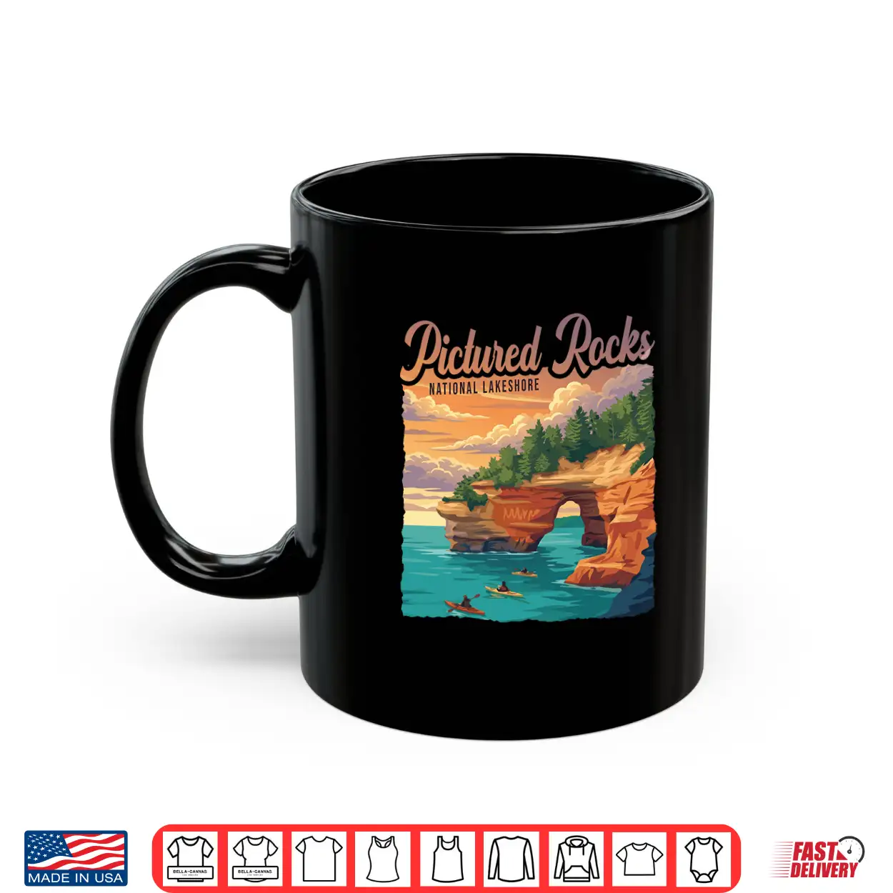 Pictured Rocks National Lakeshore Kayaking Camping Outdoor Performance Shirt Pictured Rocks National Lakeshore Kayaking Camping Outdoor Performance Shirt