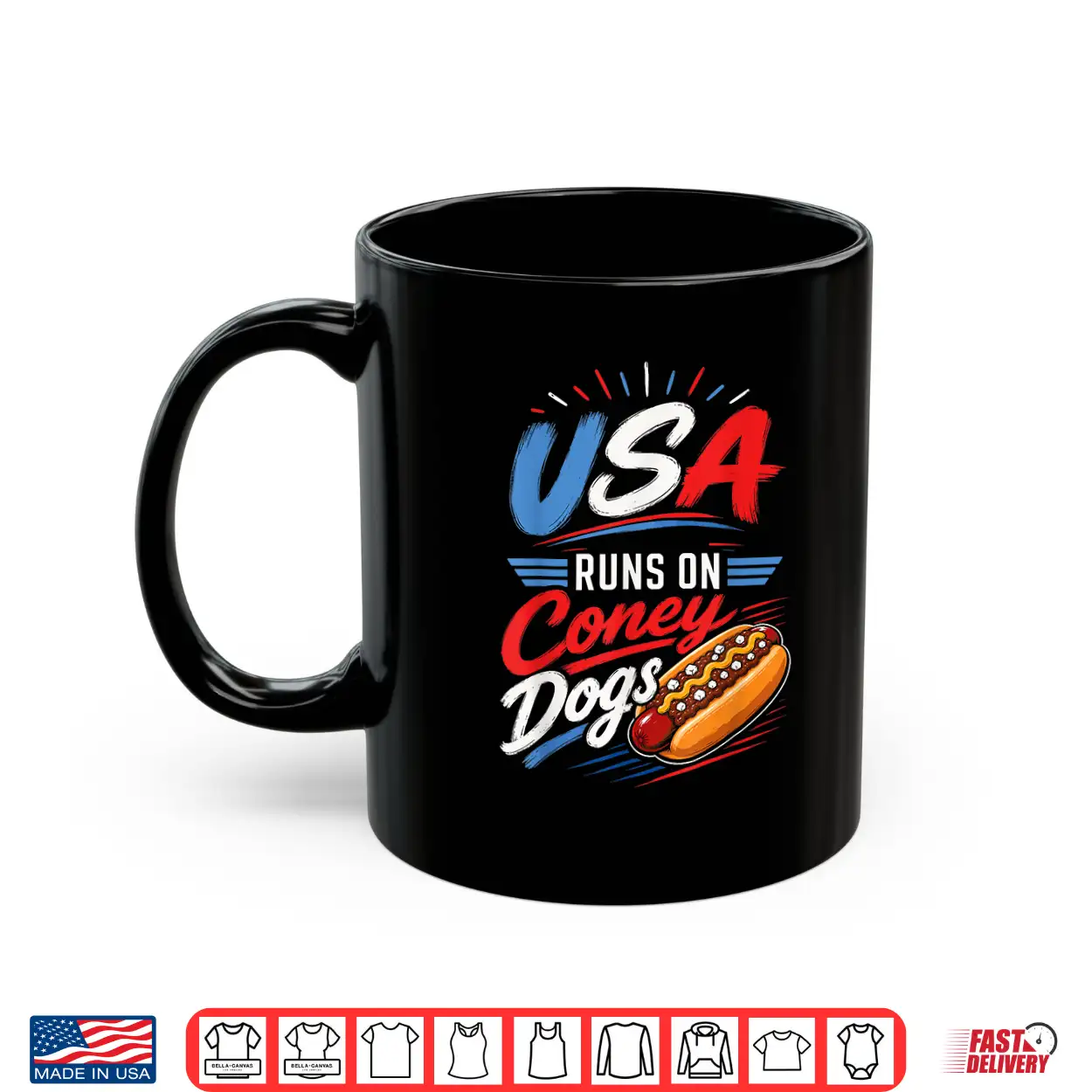 Usa Runs On Coney Dogs Fun Tee Patriotic Hot Dog Sausages Shirt Usa Runs On Coney Dogs Fun Tee Patriotic Hot Dog Sausages Shirt