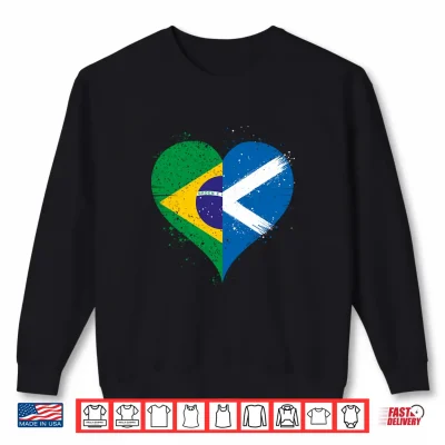 Sweatshirt Cool Scotland Brazil Flag Proud Brazilian Scottish Fan Pride Shirt