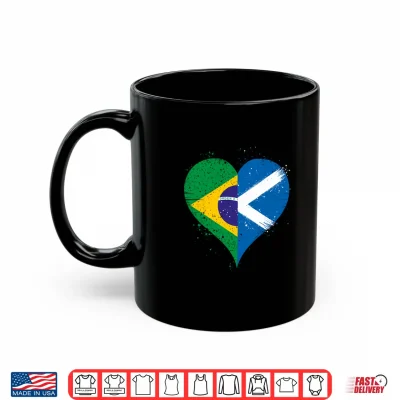 Mug Cool Scotland Brazil Flag Proud Brazilian Scottish Fan Pride Shirt