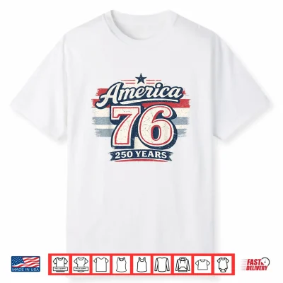 Retro America 76 250 Years Freedom 1776 2026 Shirt