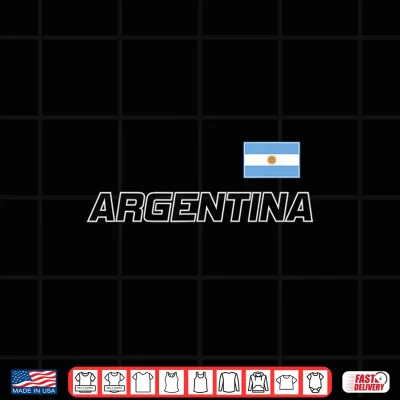 Design Retro Argentina Shirt Souvenir Argentinian Vintage Throwback Shirt