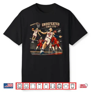 4Th Of July Basketball Undefeated Since 1776 250 Years Funny Shirt