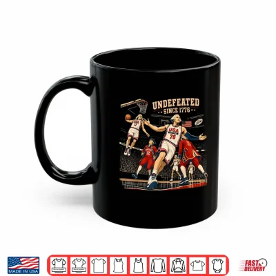 Mug 4th of July Basketball Undefeated Since 1776 250 Years Funny Shirt