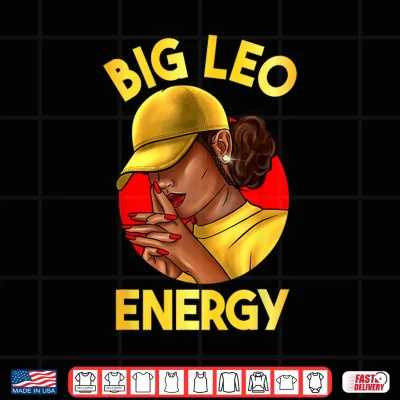 Design Big Leo Energy African American Zodiac Shirt