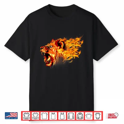 Fiery Leo Lion Apparel Lion Shirt