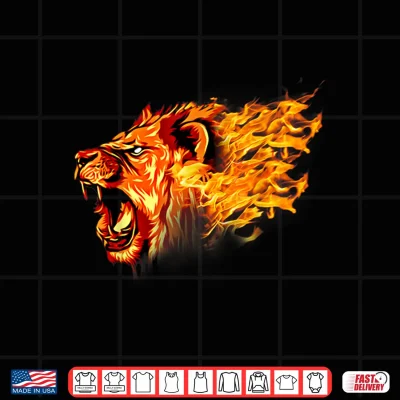 Design Fiery Leo Lion Apparel Lion Shirt