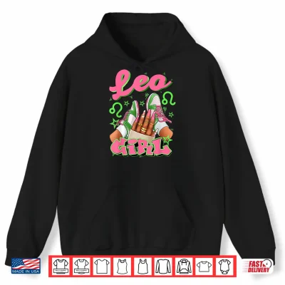 Hoodie Leo Birthday Queen Sneakers Astrology Zodiac Shirt