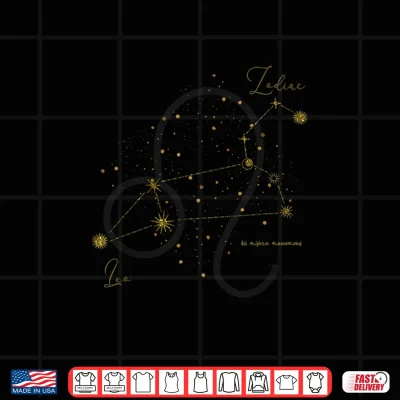 Design Leo Constellation Zodiac Sign Horoscope Stars Leo Shirt