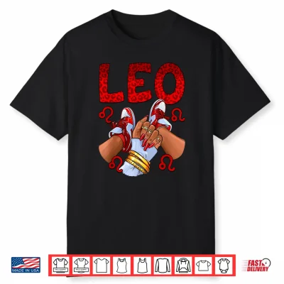Leo Queen Birthday Sneakers Zodiac Sign Birthday Shirt