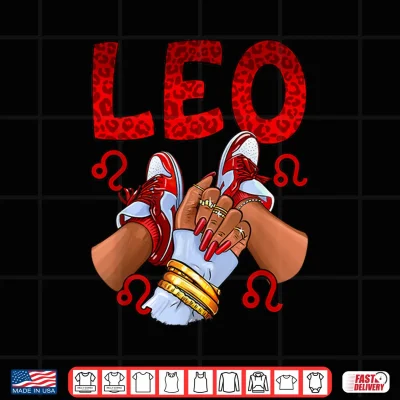 Design Leo Queen Birthday Sneakers Zodiac Sign Birthday Shirt