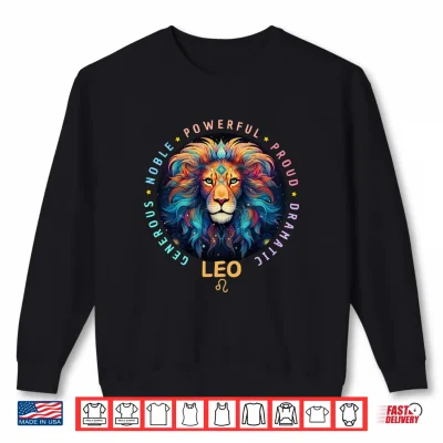Sweatshirt Leo Zodiac Sign Birthday Astrology Shirt