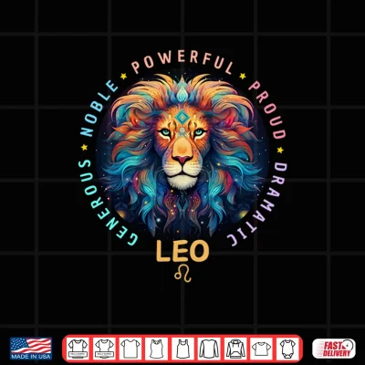 Design Leo Zodiac Sign Birthday Astrology Shirt