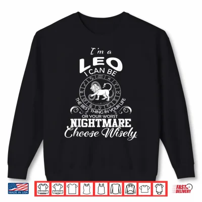 Sweatshirt Leo Zodiac Sign Shirt Lion Birthday Gift Shirt