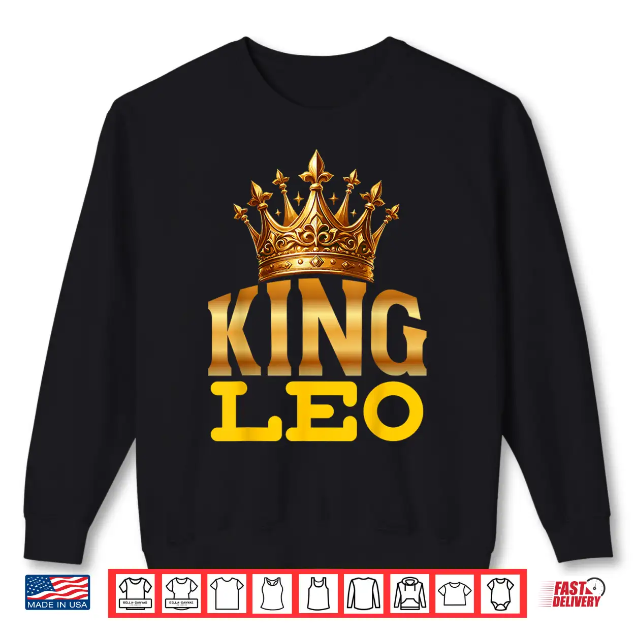 King Leo Lion Zodiac Sign Crown Shirt King Leo Lion Zodiac Sign Crown Shirt