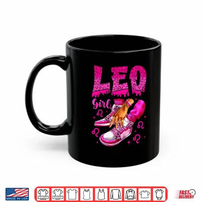 Mug Leo Birthday Black Culture Sneakers Zodiac Birthday Shirt