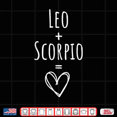 Design Leo And Scorpio Couple Matching Zodiac Sign Shirt