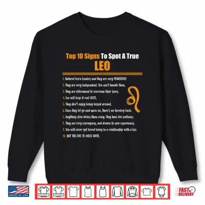 Sweatshirt Leo Facts Zodiac Sign Shirt