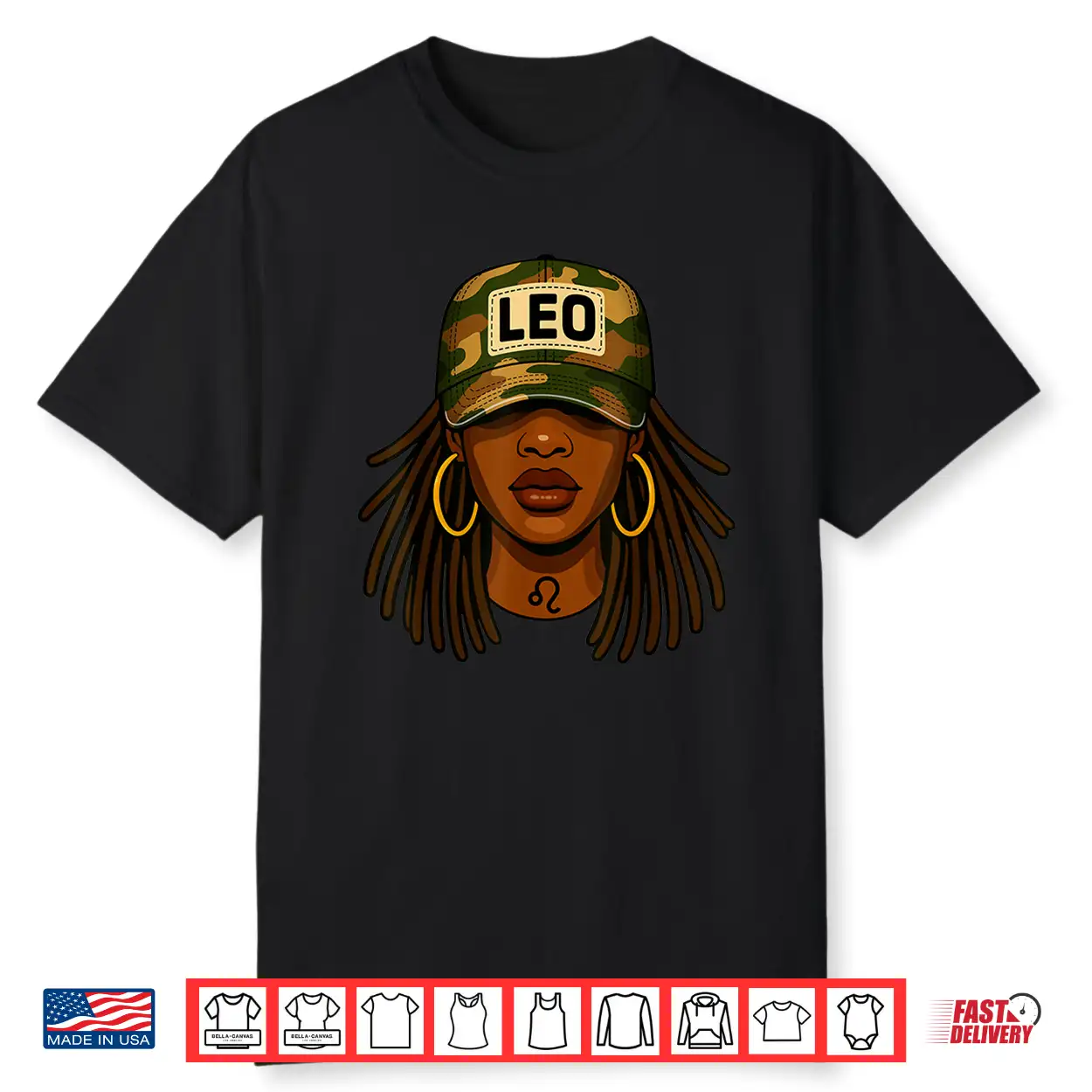Leo Queen Camouflage Black Culture Cap Zodiac Birthday Shirt Leo Queen Camouflage Black Culture Cap Zodiac Birthday Shirt